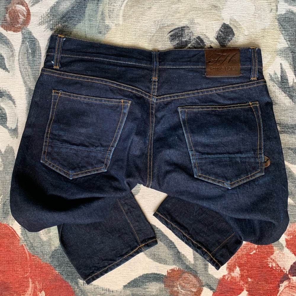 FH. Jean Co. hand made selvage indigo high end jeans 32W 32L but actually 30W - Picture 3 of 16